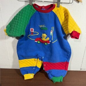 90’s Vintage Colorblock Romper 24 months